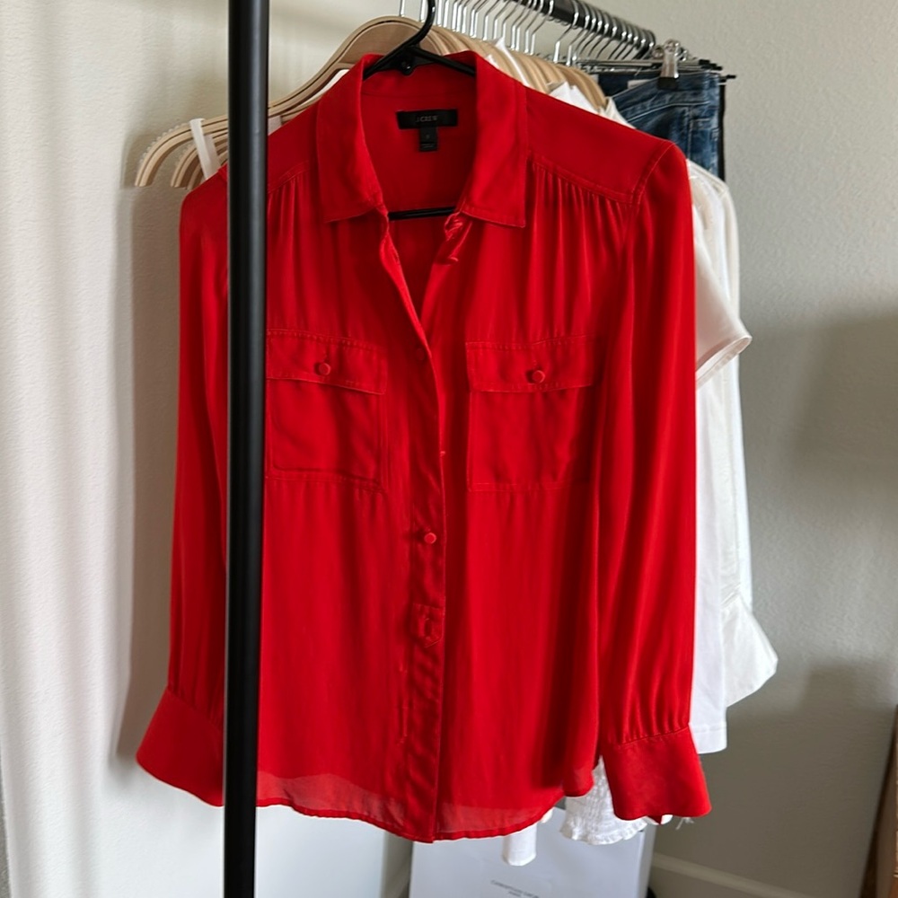 J. Crew 100% Silk Shirt